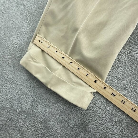 Izod Golf Mens Beige Pleated Pants 34/30 Polyester 5663 - Picture 6 of 9